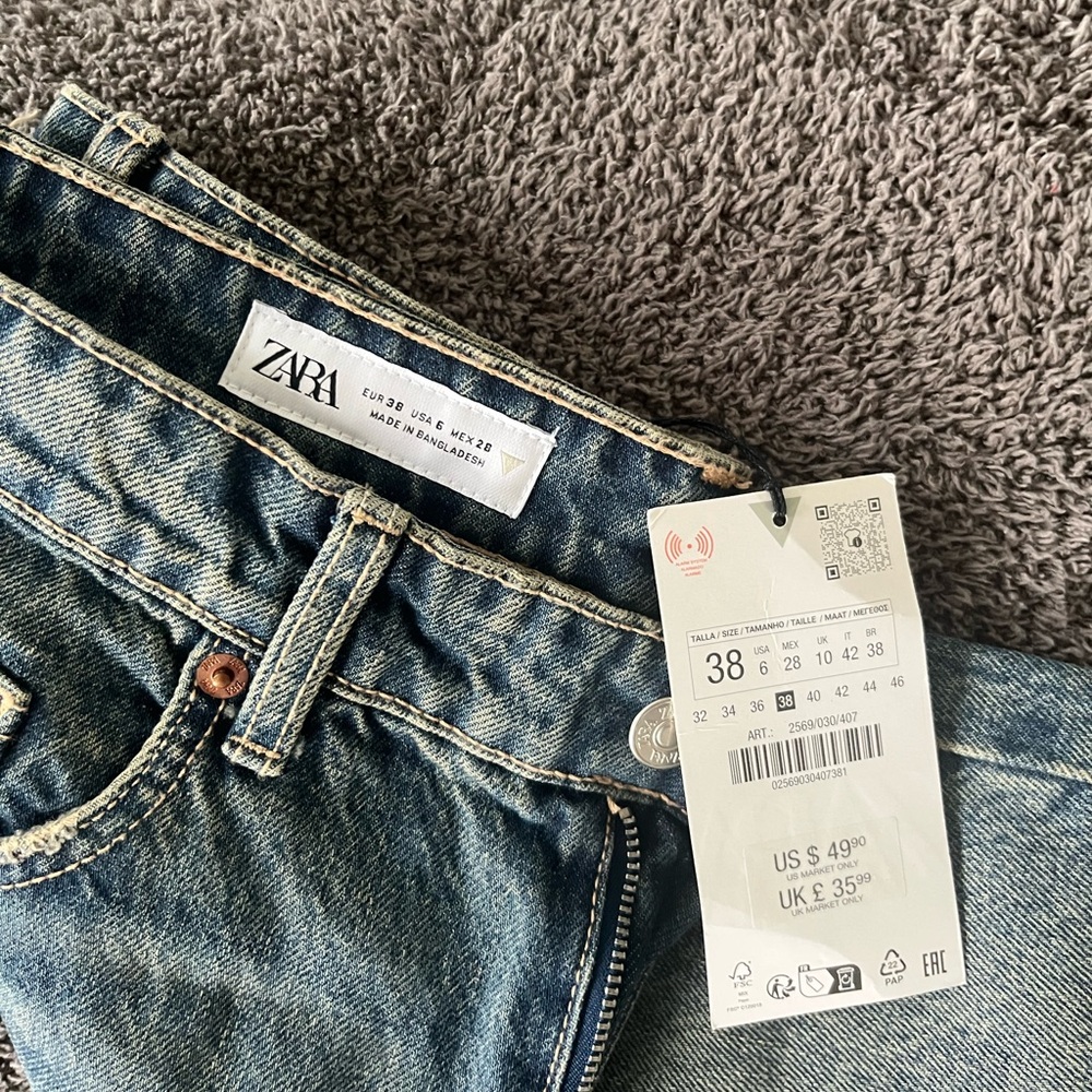 Zara straight jeans